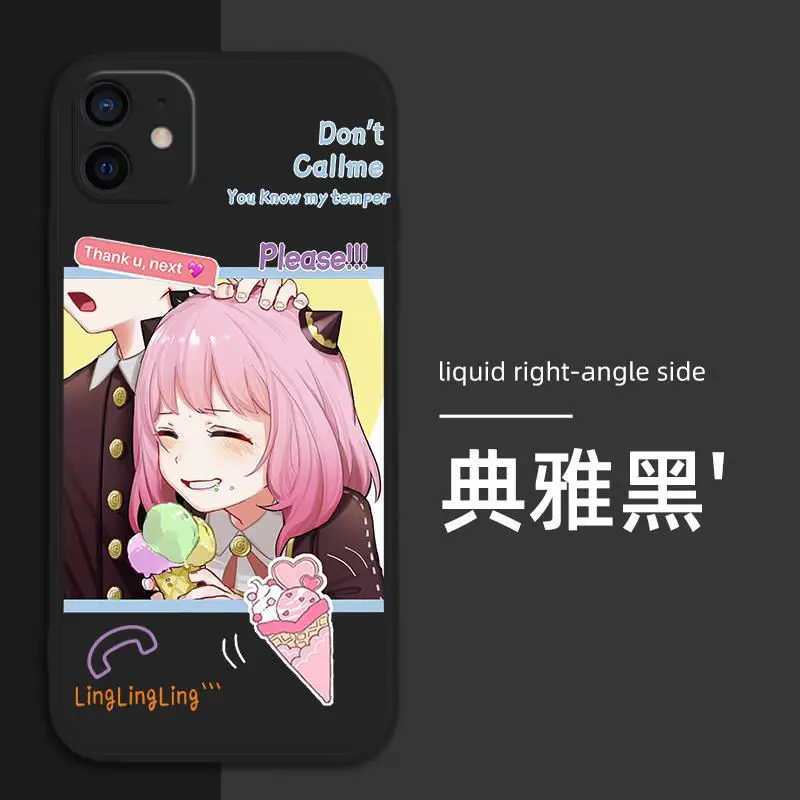 SPY×FAMILY Mobile Phone Cases for IPhone 7 8 Anime Figure Celular Case for IPhone6 Lovers IPhones Covers Anya Damian Desmond images - 6