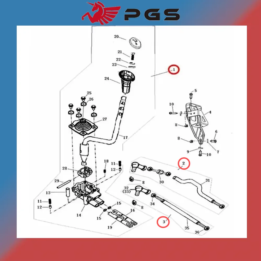 Монтаж рычага переключения передач наконечник стержня A B для Linhai 300cc LH300 21727 21728