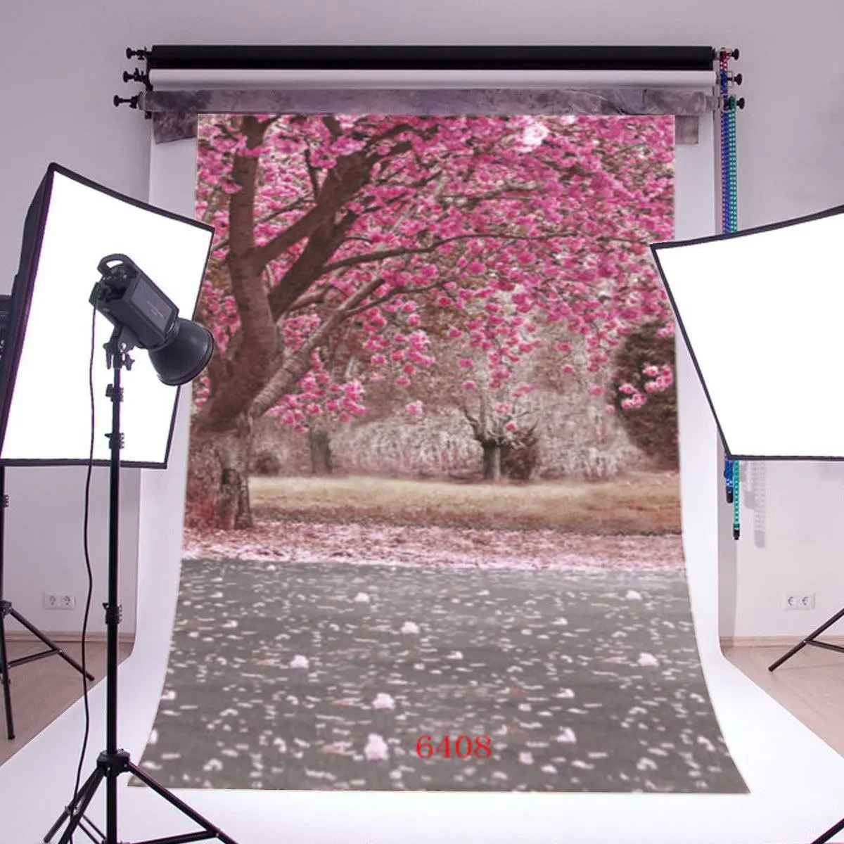 

Фон для фотосъемки с изображением сельского цветка вишни сцены Дня Святого Валентина детей малышей влюбленных портретов