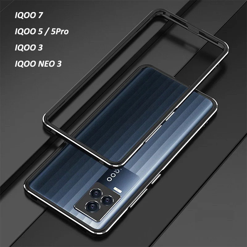 

Hot Aluminum Metal Bumper Case For VIVO IQOO 7 5Pro Neo3 IQOO3 IQOO 5 Pro 3 7 Neo 3 Cover CASE Carmera+Frame Protector