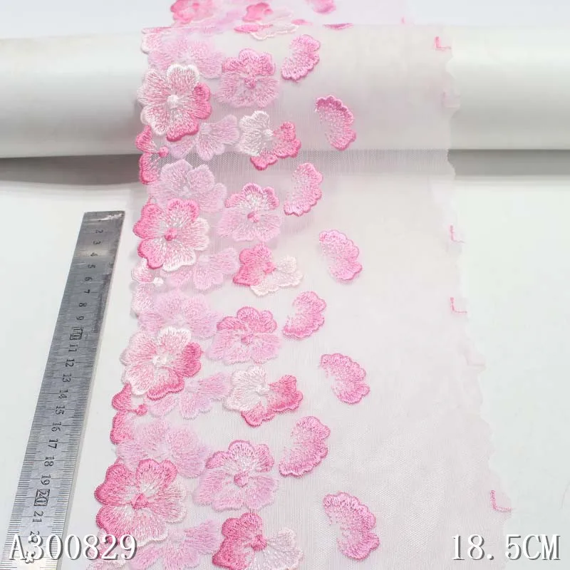 Кружевная ткань ширина 18 см цвет в ассортименте