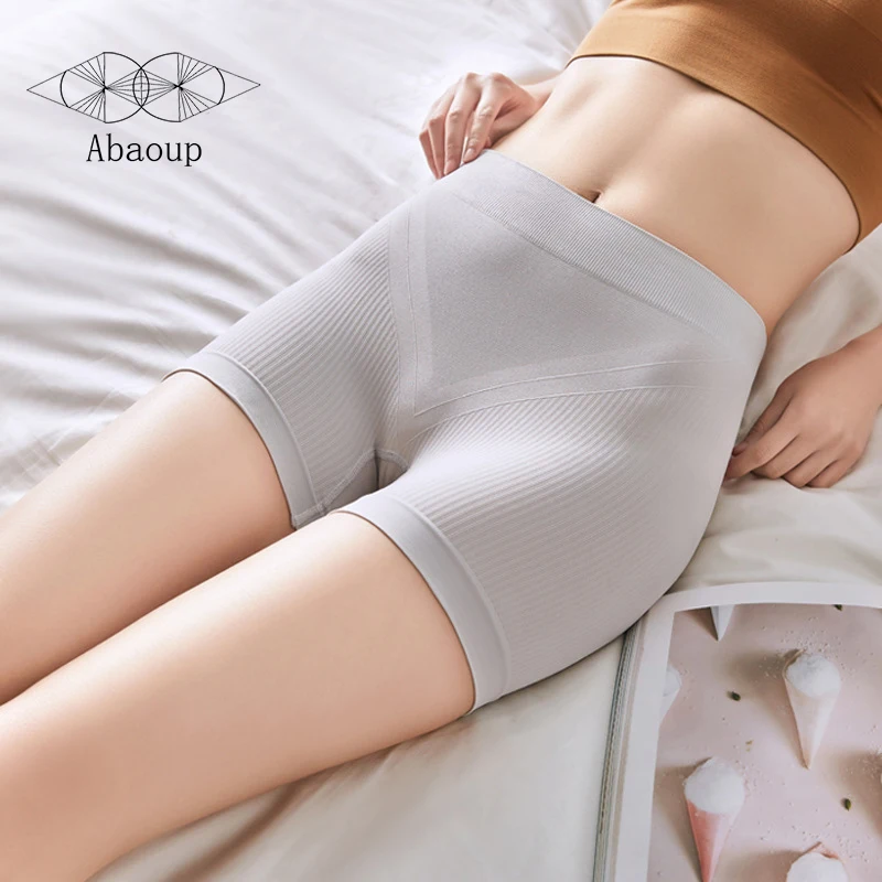 

Abaoup хлопковые безопасные короткие брюки с высокой талией, мягкие шорты с защитой от натирания, трусики, боксеры, высокая эластичность, женск...
