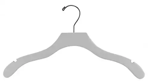 

Hanger, White Wavy Wood Top Hanger, Chrome Hardware, 25 Pack Organizer Clothing Storage Rack