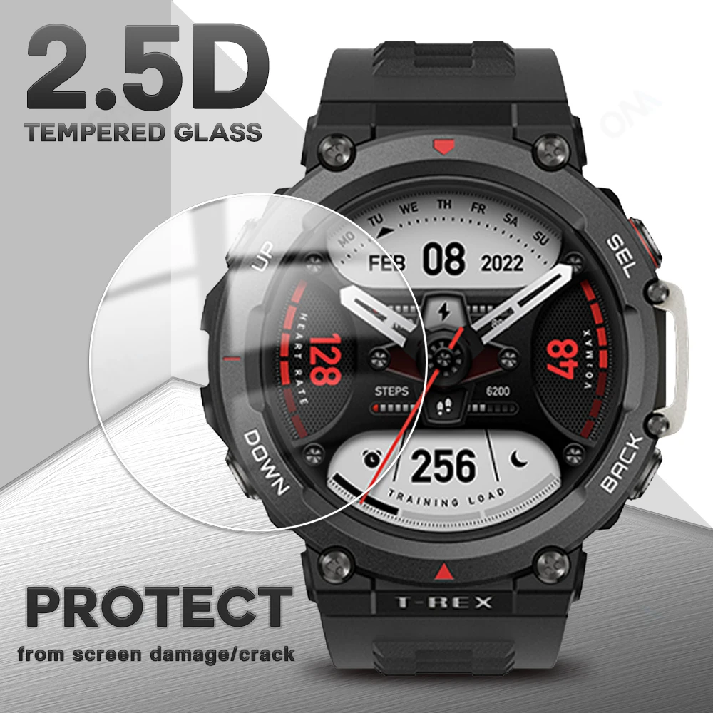 

9H Glass Screen Protector for Huami Amazfit T Rex TRex Pro 2 Smart Watch Tempered Explosion-proof Protective Film Accessories