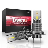 txvso8 mini led headlight h7 6000k car lights bulbs 26000lm high brightness auto lamps 12v cob chip lampada