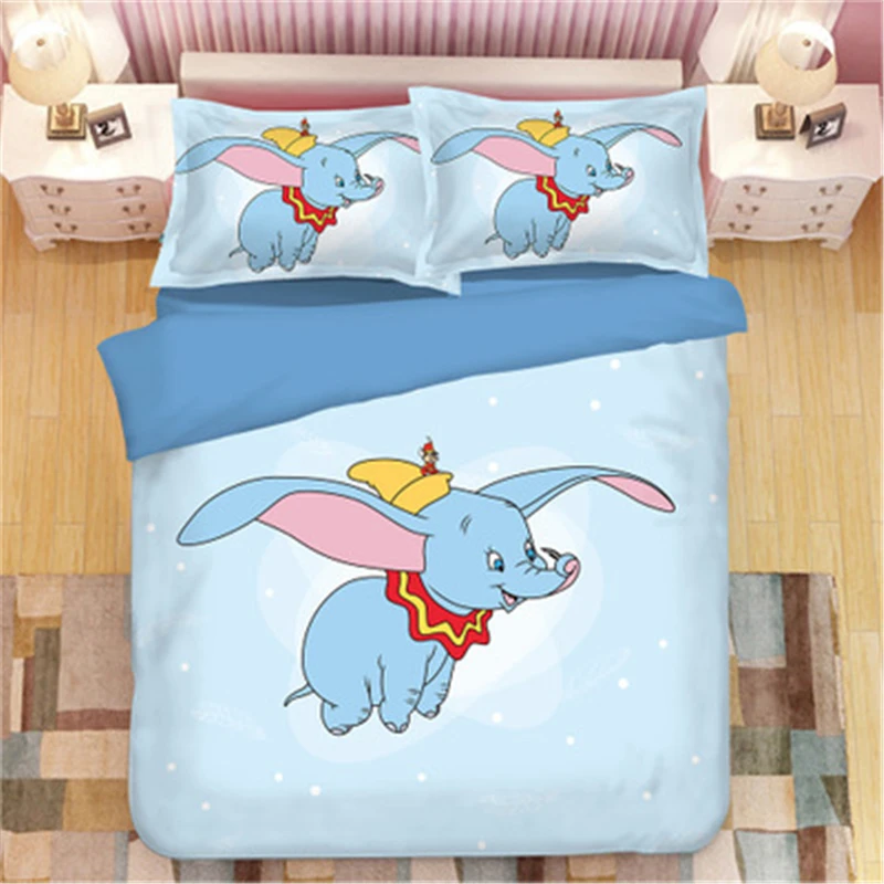 

Disney Dumbo Bedding Sets Queen King Size Adult Children Christmas Cartoon bed set Duvet Cover Quilt Cover Pillowcase
