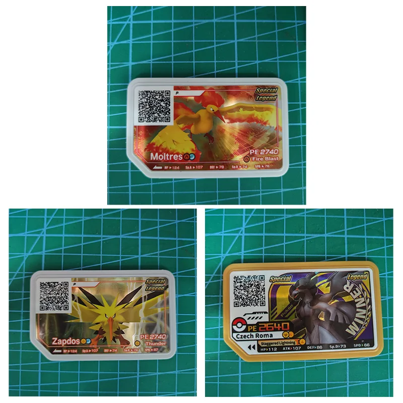 

TAKARA TOMY Pokemon New Ga ole Disks Arcade Game QR P Card Campaign Special Disk Legend Zygarde Palkia Dialga Universal Korean