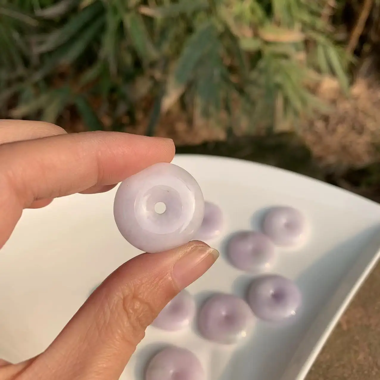 Ожерелье из натурального нефрита и подвеска Мьянмы ручная работа хороший