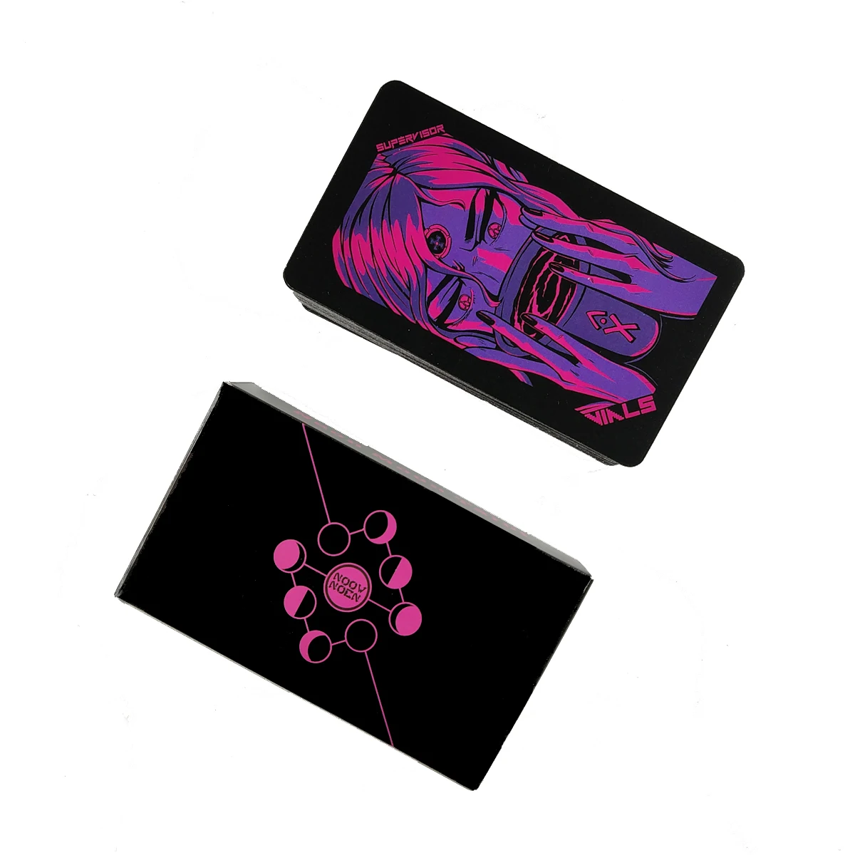 Неоновый лунный Таро палуба-карманный размер с упаковочной коробкой карты для