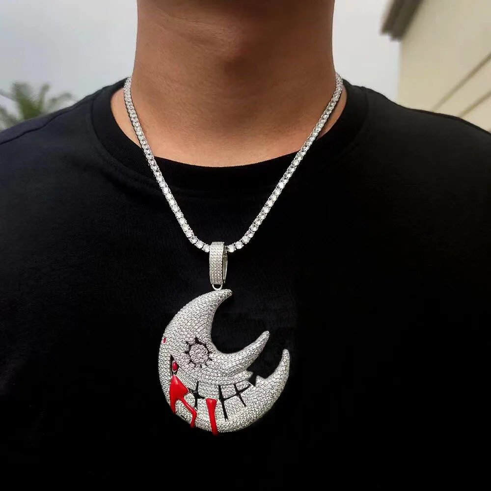 Ювелирные изделия в стиле хип-хоп из стерлингового серебра VVS с муассанитом