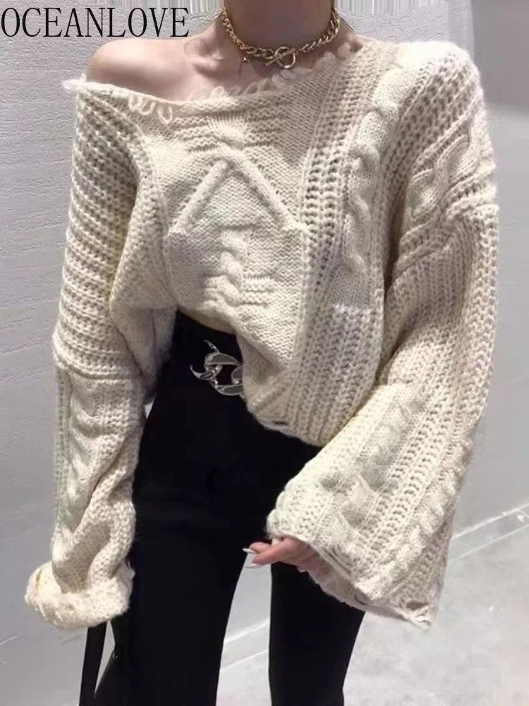 

Короткие пуловеры для женщин, однотонные свитера в Корейском стиле на осень и зиму, Y2k, одежда свободного кроя с кисточками