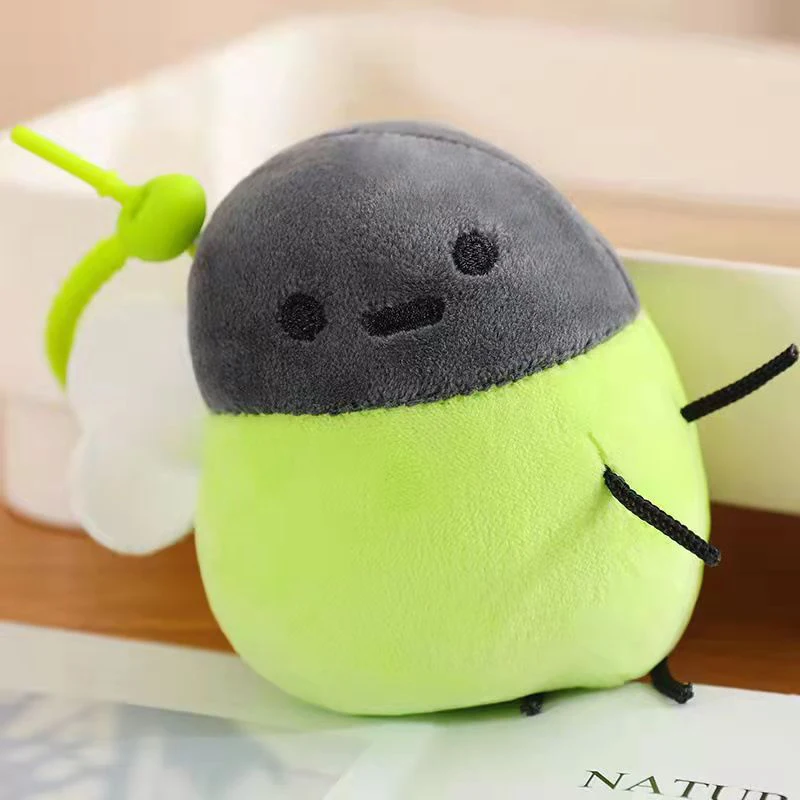 Милый светящийся червь плюшевый брелок с насекомыми сумка подвеска для ключей