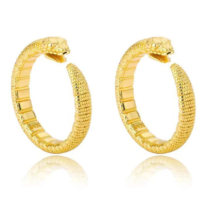 

Pop Cobra Snake Ring For Women Men Stainless Steel Adjustable Punk Rings Animal Mamba Finger Accessories Nightclub Jewelry Gifts