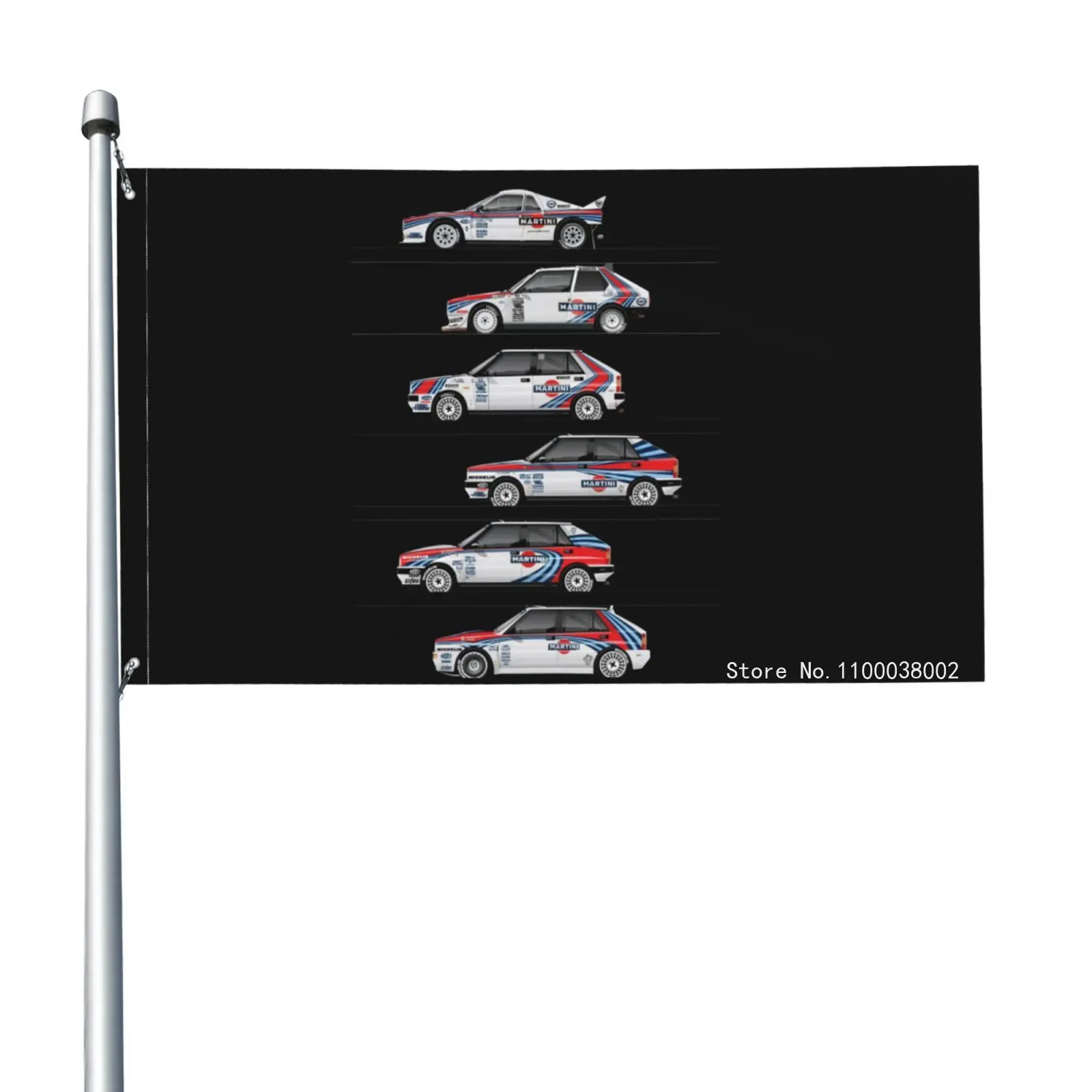 Флаг Lancia Delta Integrale Stratos Martini Rally Youngtimer баннер украшение для спорта на открытом