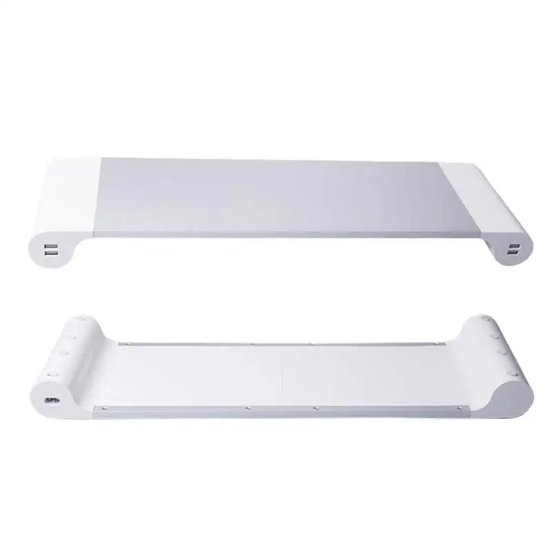 

USB Monitor Stand Riser Aluminum Alloy Computer Monitor Dock Base Charging Bracket With 4 USB Ports For MacBook US EU Plug