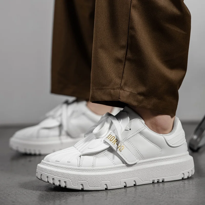 

SOLI2 Hard-Wearing Men Casual Shell Shoes Men Platform Microfiber Streetwear shoes Autumn Mens Casual Shoes S11880-S11888