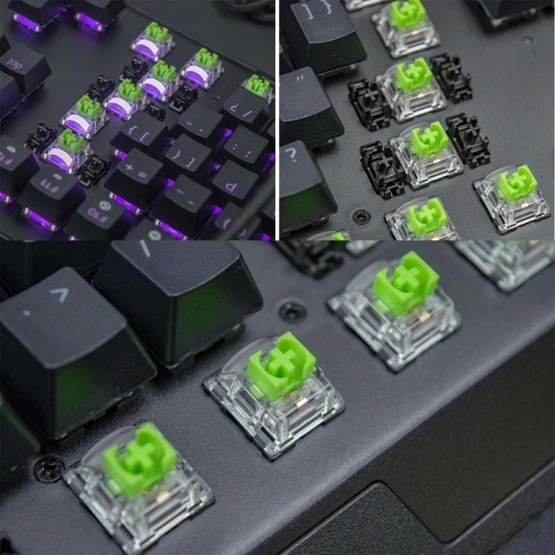 Фото Зеленые переключатели для механической игровой клавиатуры Blackwidow V3 Pro V3 Tenkeyless и другие с 3-контактным светодиодным переключателем, лучшая распродажа №2