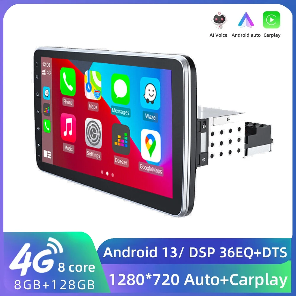 Универсальная Автомобильная Мультимедийная система Carplay 1 Din 10 дюйма GPS Bluetooth