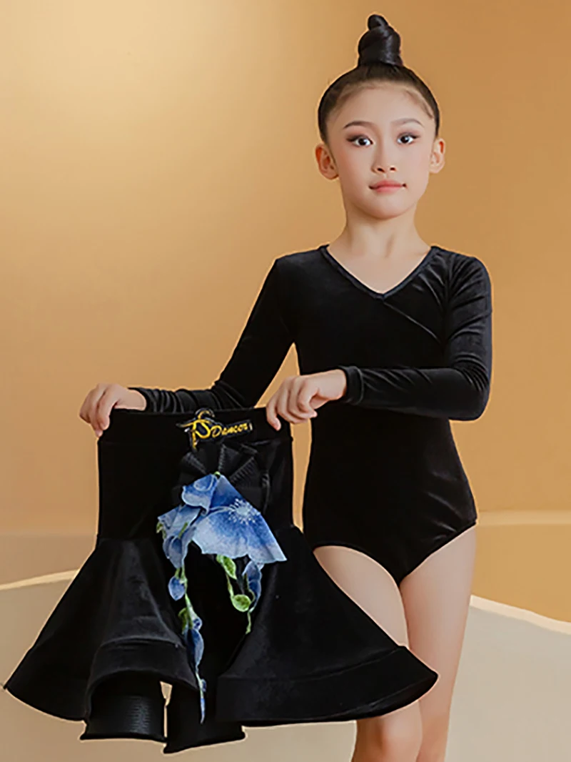 Детская одежда для соревнований по латинским танцам девочек танцевальная чача