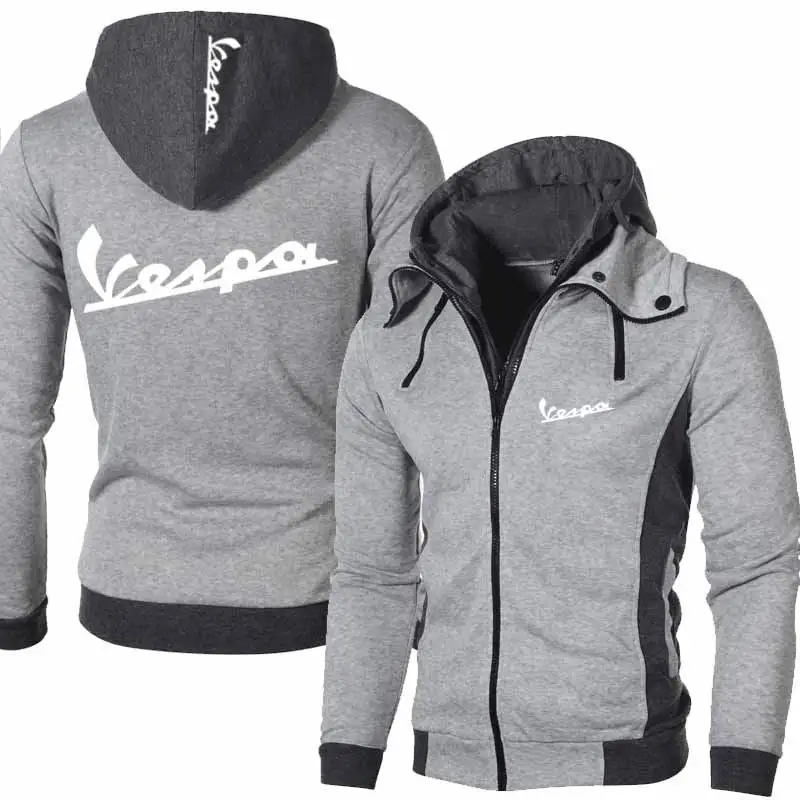 

New Spring Autumn Vespa Logo Hoodies Men's Outdoor Casual Male Jackets Warm High Quality Harajuku Sweatshirts Outwear