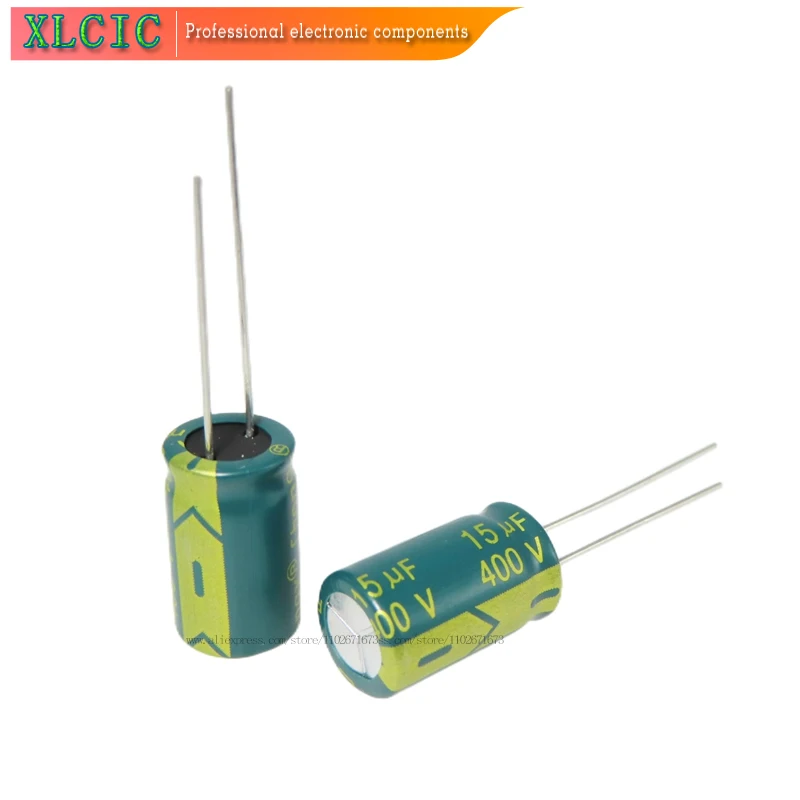 

20pcs/lo Higt quality 15UF 400V 400V15UF 10*17MM low ESR/impedance high frequency aluminum electrolytic capacitor