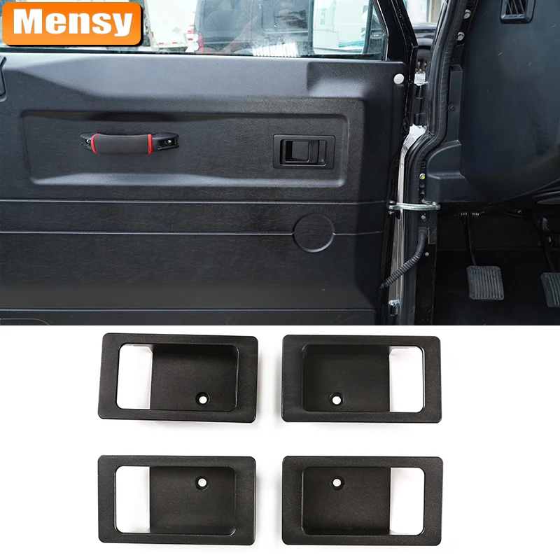 

Для Land Rover Defender 90 110 130 2004-2019 автомобильный дверной замок из алюминиевого сплава, внутренняя ручка, декоративная рамка, автомобильный аксессуар