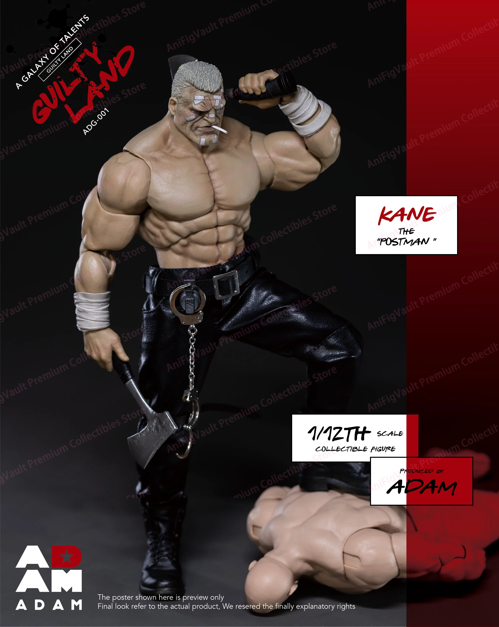 Фото В наличии ADAM GUILTY LAND KANE Листоноша в масштабе 1/12, тканевый наряд Sin City, солдатская фигурка, аниме-модель, модные игрушки, кукла №4