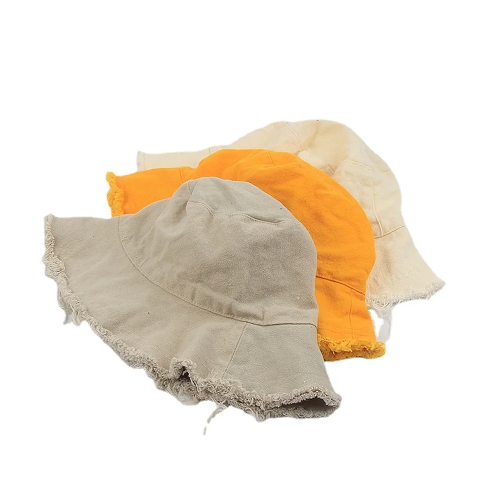 

Rough Edge Leisure Fisherman Hat Cool Street Style Panama Hat Summer Women Sun Shading Caps Versatile Wide Brimmed Bucket Hats