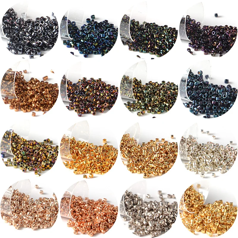 

10g/Tube Miyuki Delica Glass Japanes Beads Metalic Seed Beads Round Spacer For DIY Handmade Jewelry Making