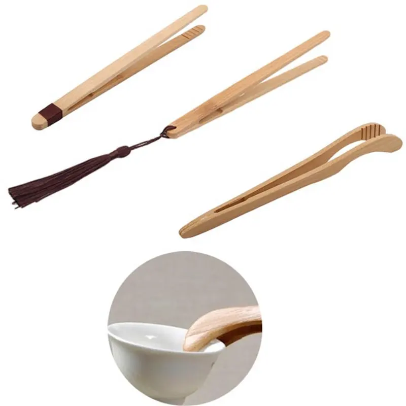 

Chinese Bamboo Tea Clips Candy Fruit Salad Small Tools Food Tongs Kitchen Utensils With String Tea Cookie Anti-scalding Tea Clip