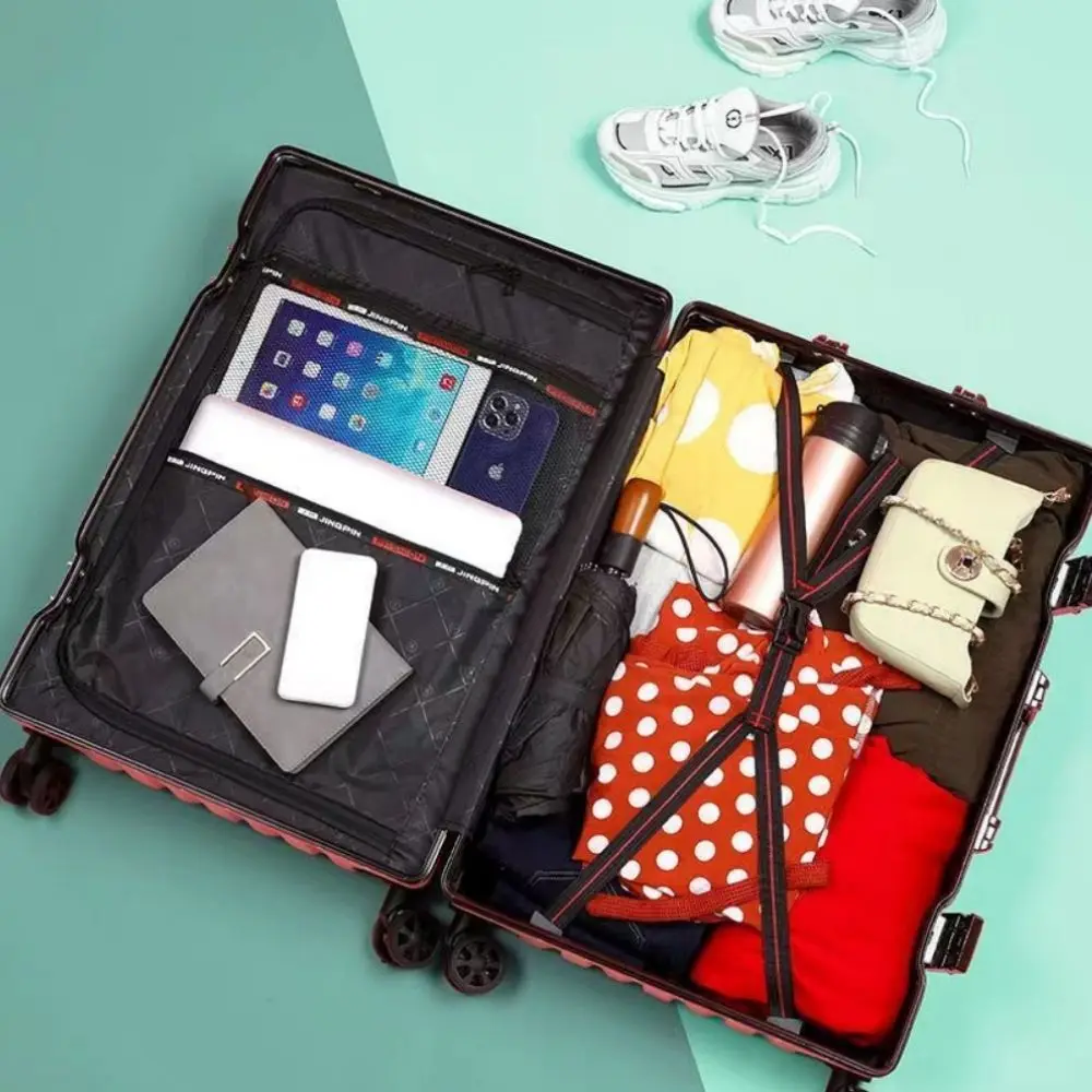 Luggage Fixed belt Aluminum Frame Trolley Case Universal Wheel Male And Female Boarding Case College Student Suitcase