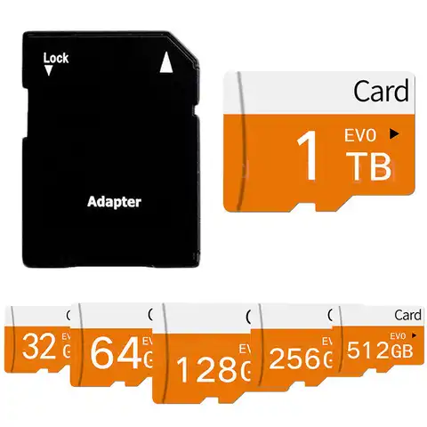 Лидер продаж, карта памяти 128 ГБ, 256 ГБ, 512 ГБ, ТБ, TF SD-карта для телефона, класс флэш-памяти, TF SD-карта для смартфона, карта памяти с SD-адаптером