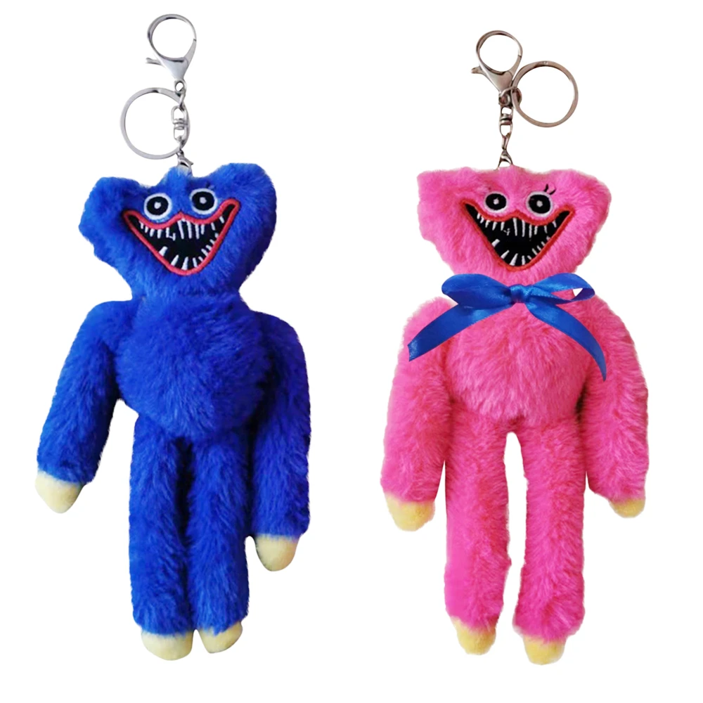 

20cm Huggy Wuggy Plush Hague Vagi Soft Stuffed Toy Poppy Playtime Key Case Bag Kawaii Pendant Pattern Christmas Gift