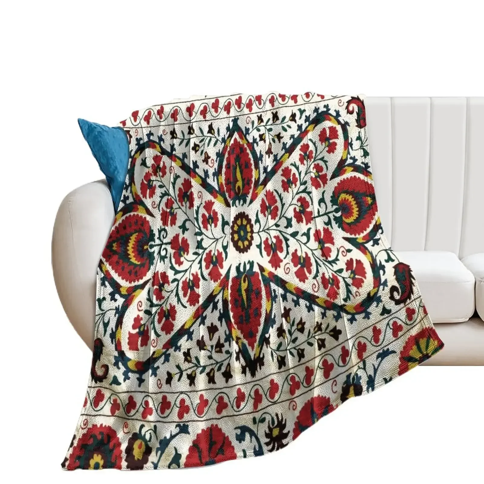 Винтажное богемное одеяло Suzani 23 тонкие одеяла для диванов