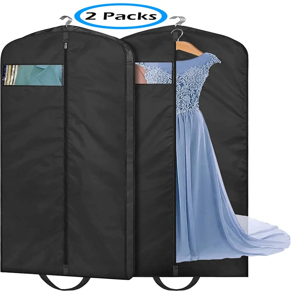 

65" Garment Bag for Travel Waterproof Long Dress Bag Hanging Clothes Protector for Closet Storage Gown, Wedding Dress, Coat Cove