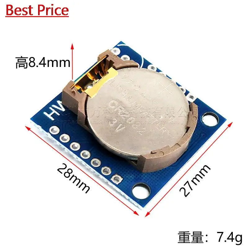

Dhl 100Pcs Rtc I2c Modules 24c32 Memory Ds1307 Clock Rtc Module (without The Battery)