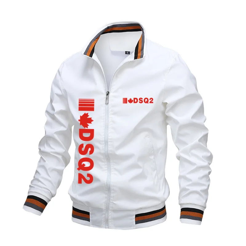 

Spring Autumn Brand DSQ2 Casual Jacket Men's Bomber Jacket Harajuku Baseball Uniform Male Motorbike Jacket Men Clothing Size 4XL