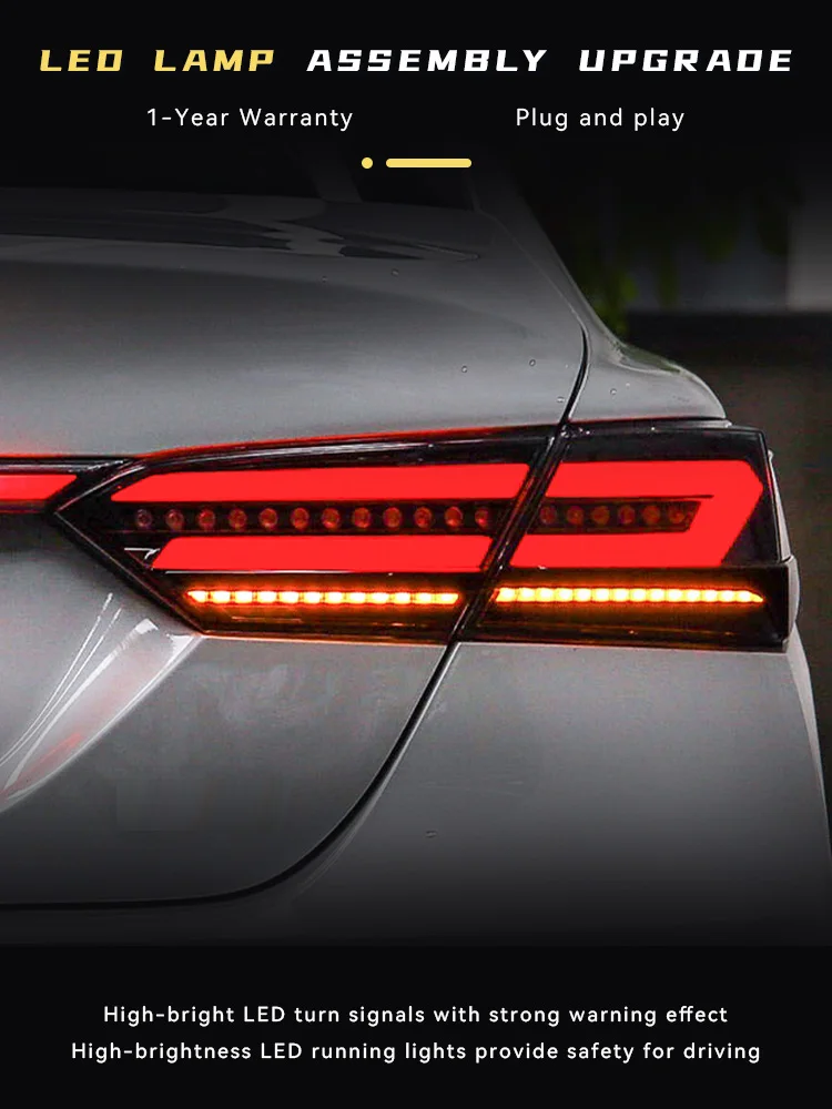 Задний фонарь для Toyota Camry 2018-2023 задний динамический поворотный сигнал
