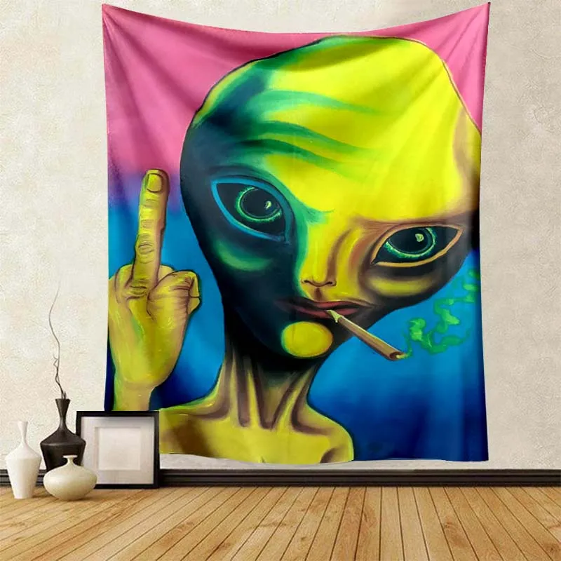 

Alien Abstract Science Fiction Art Print Large Wall Tapestry Sheet Bedroom Living Room Office Conditioner Gift Friends Children