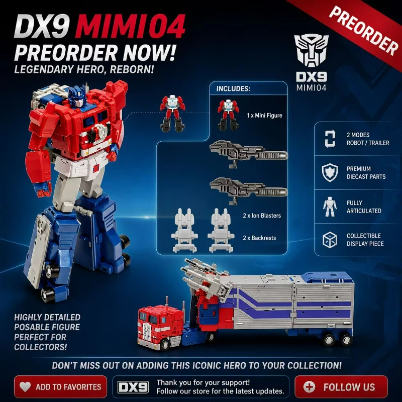 Фото [Новинка] DX9-mini 04 Super God Nirai: Миниатюрный трансформирующийся робот-воин-лидер №1