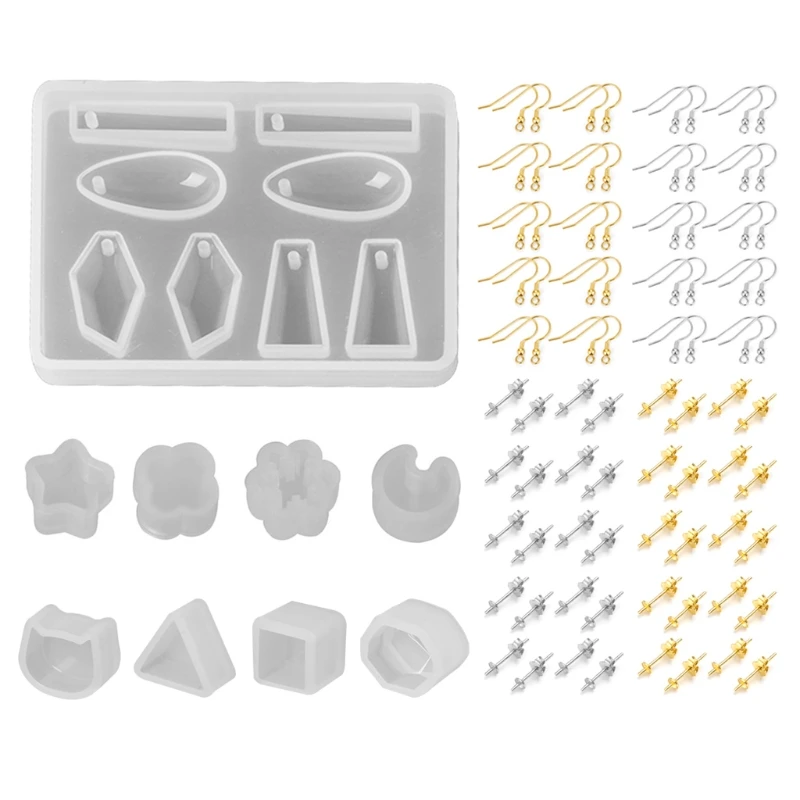 

Форма для сережек-гвоздиков из эпоксидной смолы, силиконовая форма для сережек, материал для изготовления ювелирных изделий