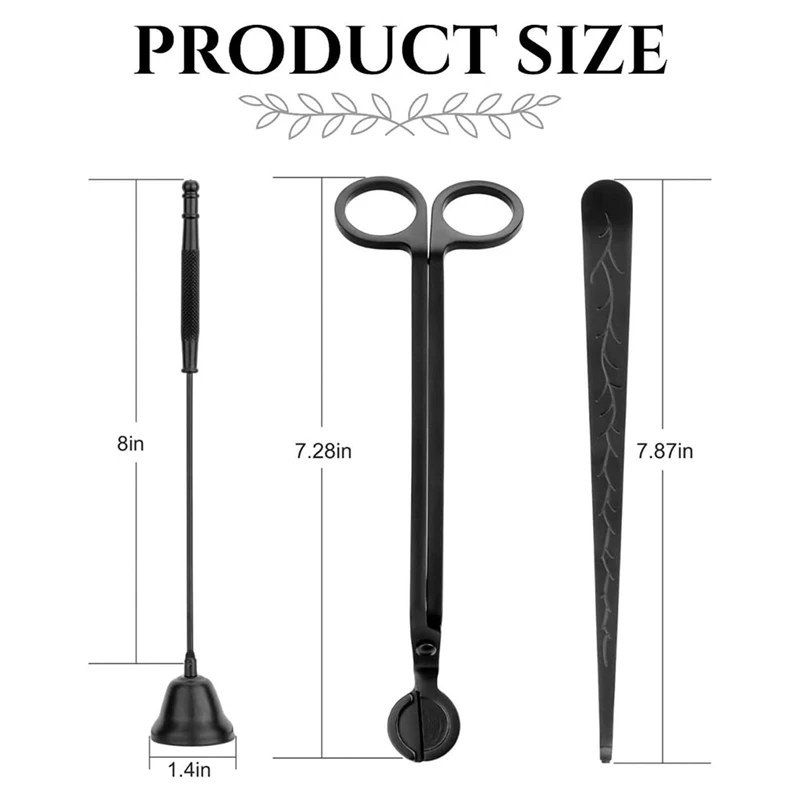 3 в 1 триммер для фитиля набор аксессуаров свечей аксессуары черный набора ухода