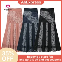 african women clothes special lace asymmetrical design skirts ladies knee length skirts party skirts plus size luxury bottoms