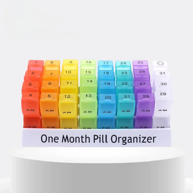 

Ежемесячный контейнер для таблеток, дорожный контейнер для хранения, красочный диспенсер для лекарств, упаковочный контейнер, медицинские Таблеточные контейнеры