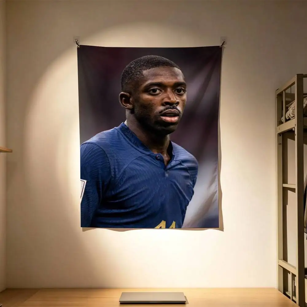 Фото Футбольные флаги Ousmane D-Dembele, настенный декор, художественный баннер для спальни, дома, улицы, для украшения интерьера №5