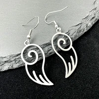fashion ladies stainless steel earrings wholesale and retail charm various feather wing pattern pendants factory direct supply