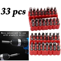 33pcs hexagon socket screwdriver for electric screw hollow solid socket nozzle screwdriver bit kit 60mm extended magnetic screw