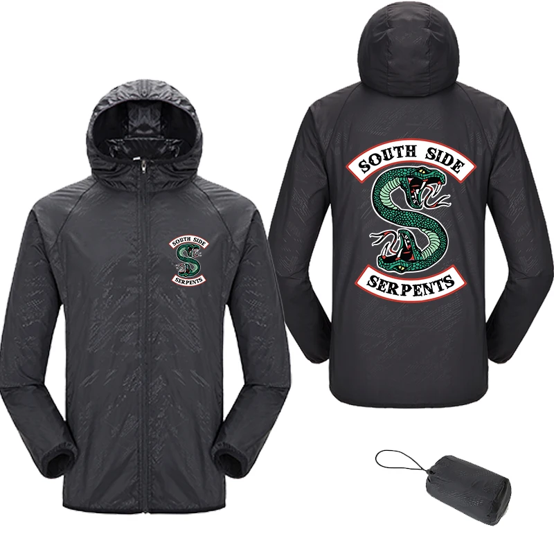 

Jacket South Side Serpents print Jacket Men Women Waterproof Sun Protection Clothing Fishing Quick Dry Skin Windbreaker