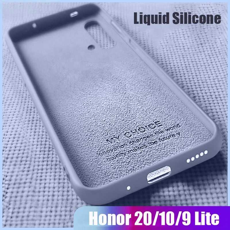 Роскошный чехол из жидкого силикона для Huawei Honor 10 Lite 10i 9 20 Pro 20s 8X Global Silicon 30i Soft Back Cover