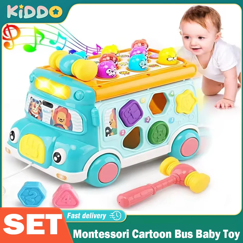 Анимированный Автобус Монтессори Музыкальная Игрушечная Машинка Детская